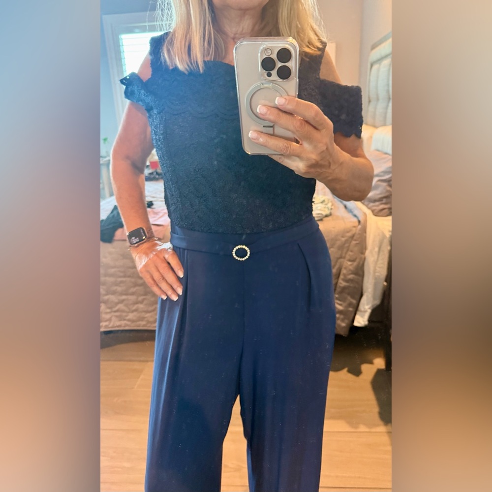 Navy Lace jumper-beautiful!